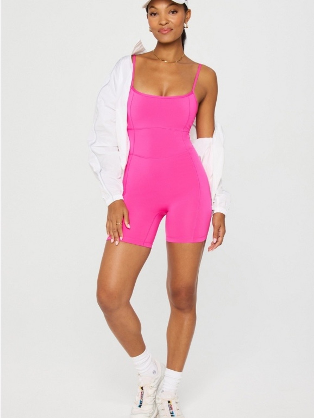 Fabletics Hot Pink Sleeveless Active Romper